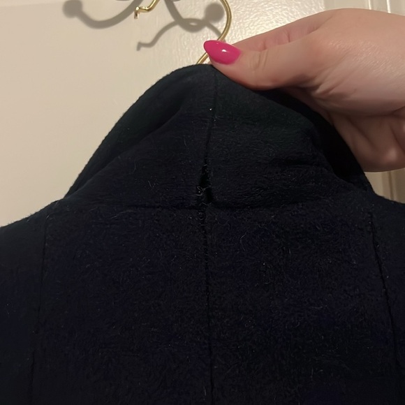 100% Wool Vintage Cassidy Pea Coat Jacket size 8 Navy Classic Timeless Style - Picture 11 of 12